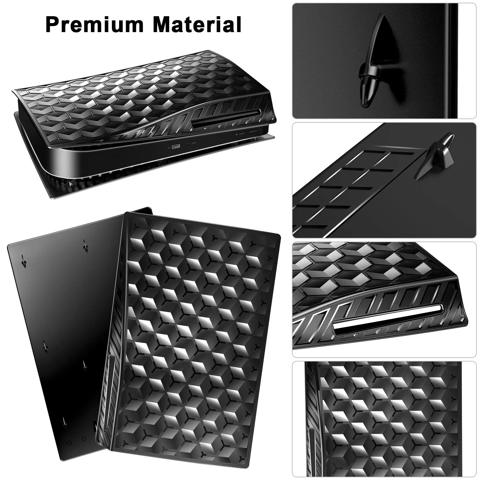 PS5 Plates for PS5 Accessories, Hard Shockproof Cover PS5 Skins Shell Panels for PS5 Console, Anti-Scratch Dustproof