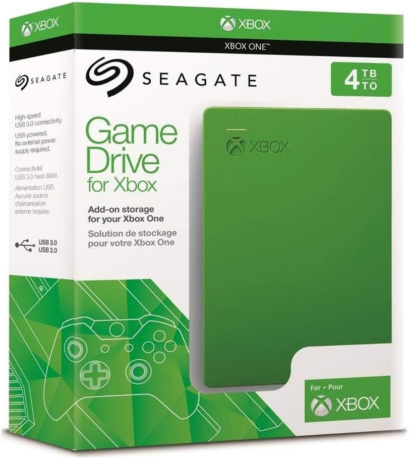 (STEA4000402) Game Drive for Xbox 4TB External Hard Drive Portable HDD – Designed for Xbox One ,Green